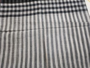 Black and White Plaid Scarf