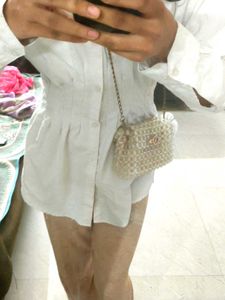 Waist Fitted Classic White Shirt
