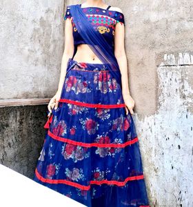 ✨️Blue Floral Lehenga Choli Set✨️