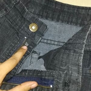 Denim Black Jeans 3/4th