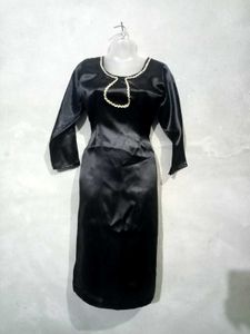 Black Satin Salwar Suit