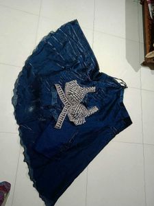 Embroidered Blue Jimmi Chu lehnga