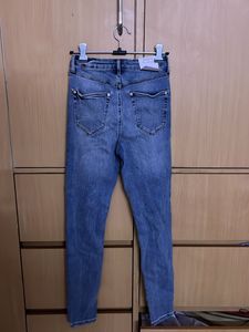 High Waist Stretch Skinny Denims With Tag