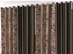 6ft Curtains Brown