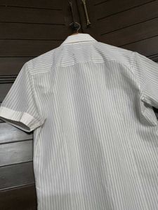 Paco Rabanne Men White Striped Casual Shirt