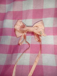 Peach Hair Bow Clip