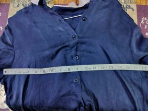 Blue Button-Down Top