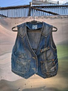 Vintage Pinterest Denim Vest Y2K
