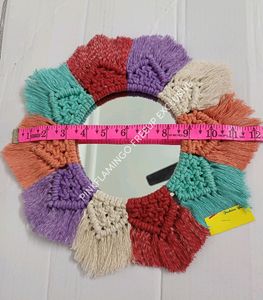 12 Inches Macrame Mirror