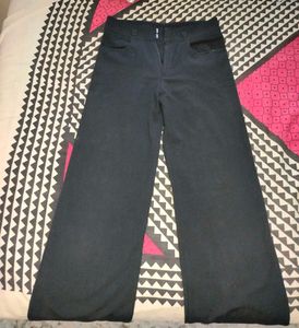 Black Straight Fit Trousers