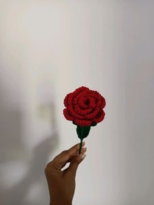 Crochet Red Rose 🌹