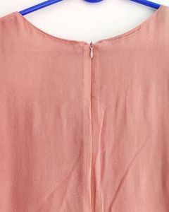 Peach A Line Kurta Set