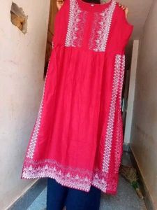 Red  Printed  Dress
