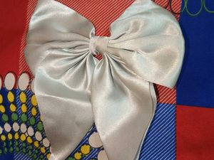 Silver Hair Bow Accessory