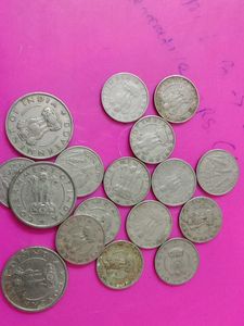 Vintage 1951 Indian Rupee 16 Coins