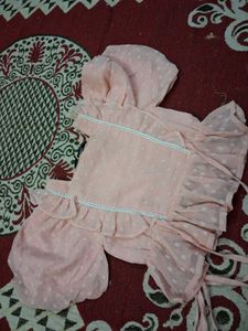 Cute Pink Ruffled Top