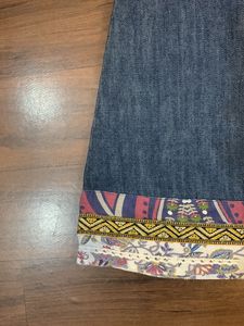 Short Wrap Denim Skirt