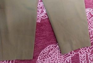 Women High Waist Straight Sheen Green Trousers
