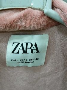 Zara Velvet Oversized Shirt