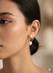 Pearl Flower Earrings