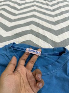 A Perfect Solid Blue T Shirt W Free Kurti