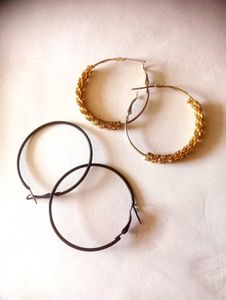 Black Hoop Earrings