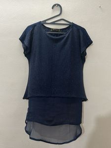 Navy Layered Top