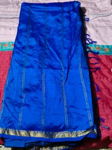 Royal Blue Silk Blend Saree