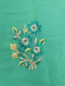 Green Embroidery Kurta