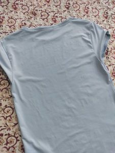 Zara Blue Slim-Fit Tee