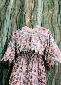 ♥️Korean Floral Printed White Top♥️