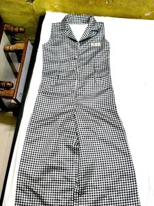 Chic Gingham Jumpsuit for Girls