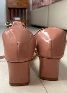 Madish Nude pink Block Heels
