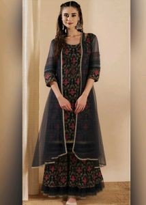 Embroidered Sharara with Shrug