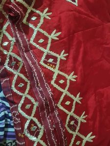 Red Embroidered Saree