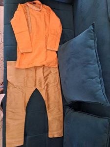 Peach Kurta Pajama Set