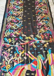 Kantha Embroidery Saree