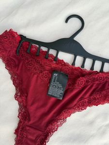H&amp;M Red &amp; Maroon Brazillian Briefs - New Size-M