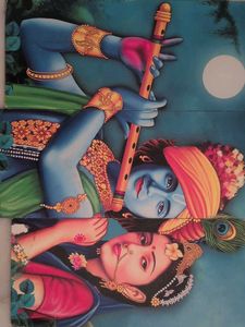 Radha Krishna Art Panel