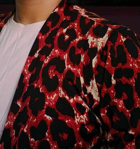 Leopard Print Kimono with Lace Detail