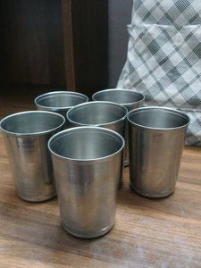 SET OF 6 Steel Glasses
