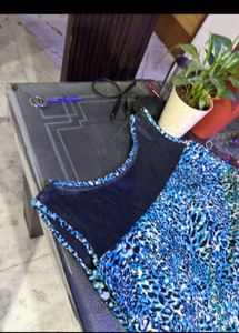 2Kurta Combo Set Green,blue Animal Print