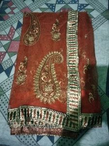 Embroidered Net Saree Fabric