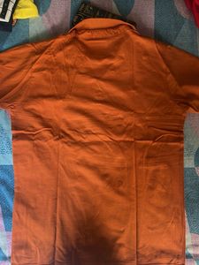 Orange Graphic Print Shirt