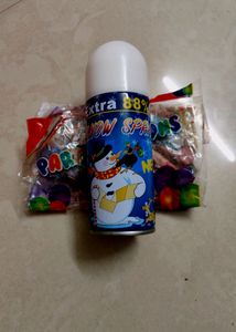Snow Spray And Balloon For Birthday Party Celebrat