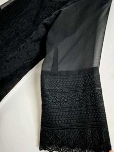 Black Embroidered Kurta
