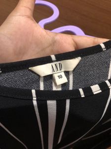 AND black &amp; white stripped dress