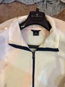 Cream Fleece Zip-Up Jacket