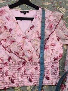 Floral Ruffle Crop Top