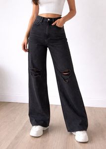 Ripped Wide Leg Jeans